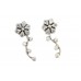 Earrings Floral Handmade Women 925 Sterling Silver Colorless Zircon Stones P570